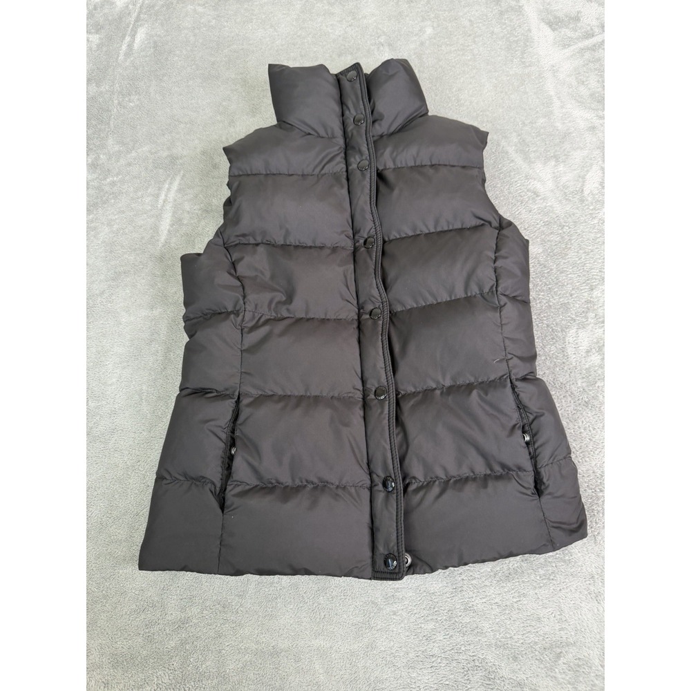J.Crew Down Puffer Vest Women's Size XS Black Full Zip